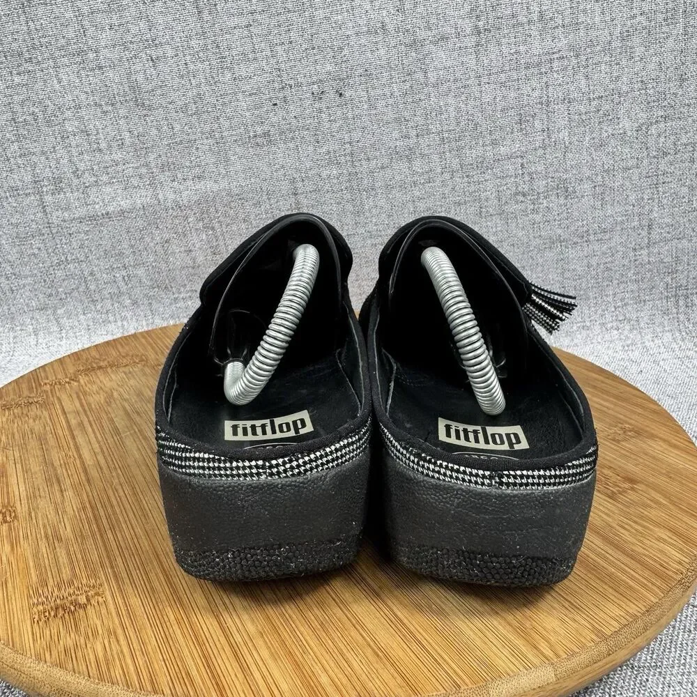 Fitflop Superskate Houndstooth Slip-On Loafers Shoes Women's Size 8.5